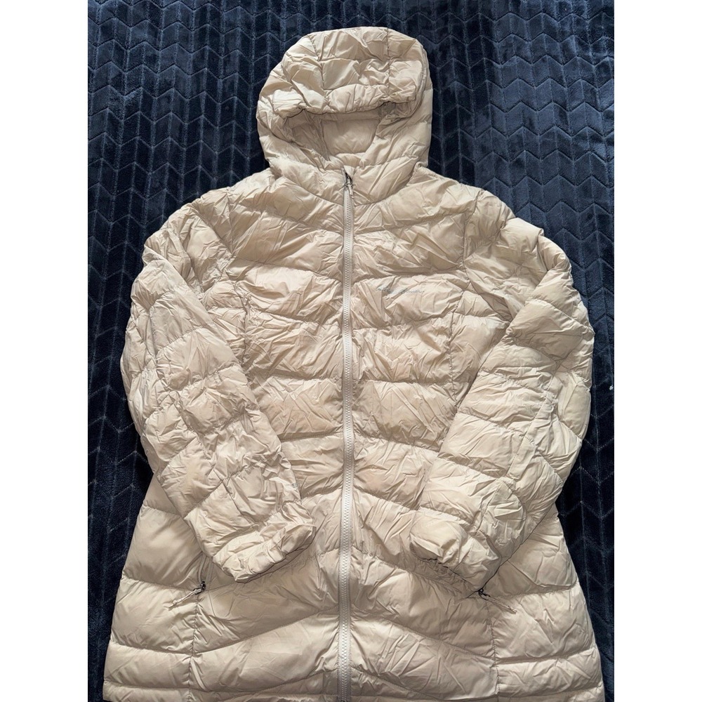 Eddie Bauer Cirrus Lite‎ 2.0 Down Heathered Gray Puffer Jacket EB650 Woman Small